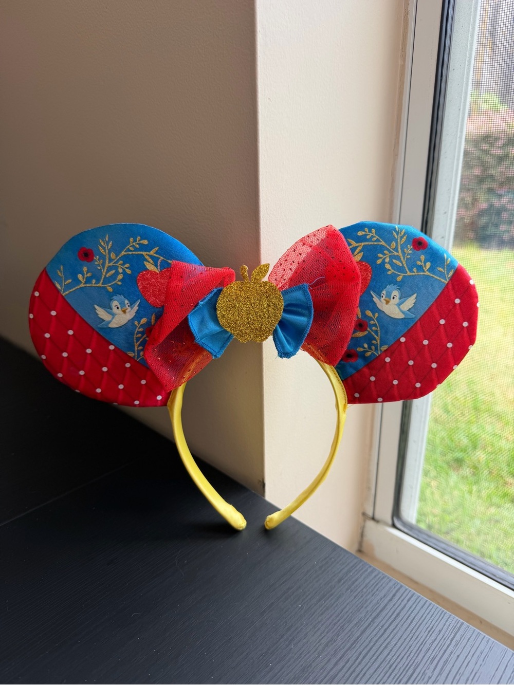 Disney Snow White Mickey Mouse Ears Headband Princess Apple Birds